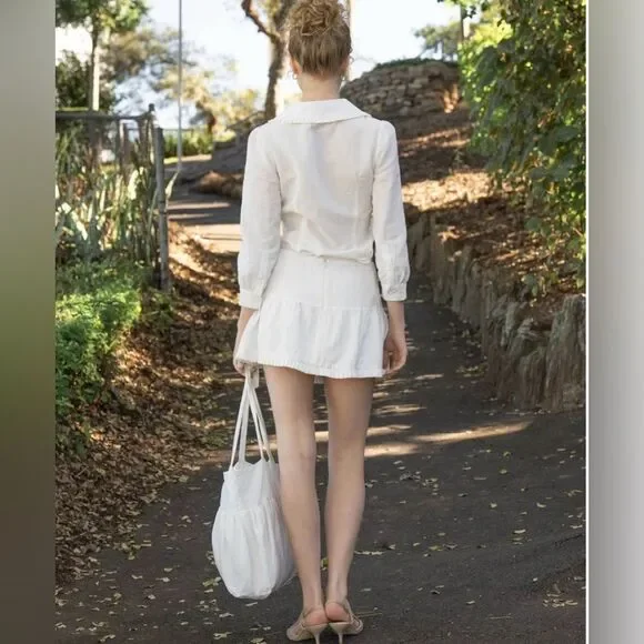 My Mum Made It NINA MINI SKIRT - WHITE - Picture 2 of 4